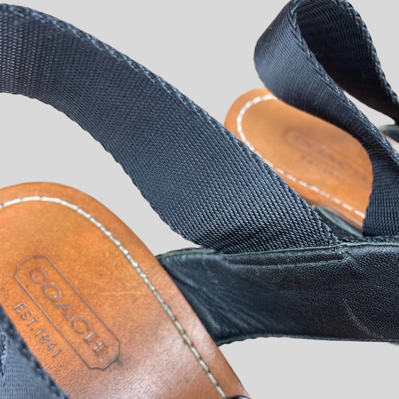 Coach Maryanne Logo Platform Espadrille Wedge Heel Size 9 B - Picture 6 of 7